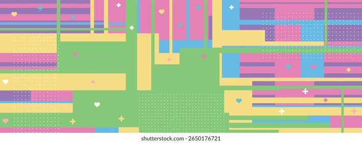 Fundo de colagem geométrica estilo Memphis bonito