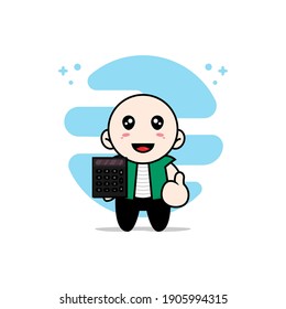 Cute men character wearing Coast Guard costume. Mascot design concept