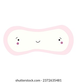 Almohadilla menstrual ligera sobre fondo blanco