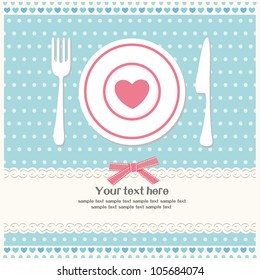 cute menu card. vector illustration