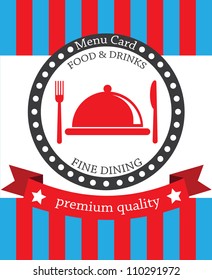 cute menu card. vector illustration