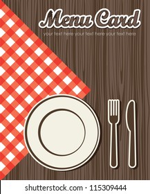 cute menu card. vector illustration