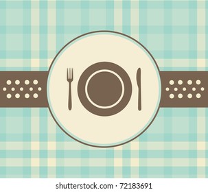 cute menu card. vector illustration