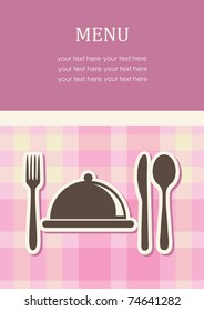 cute menu card. vector illustration