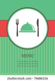 cute menu card. vector illustration