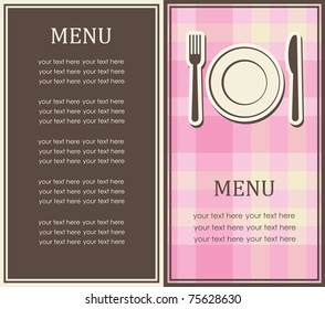 cute menu card. vector illustration