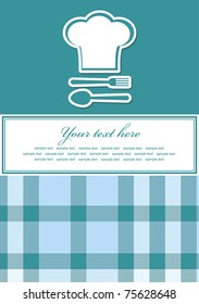 cute menu card. vector illustration