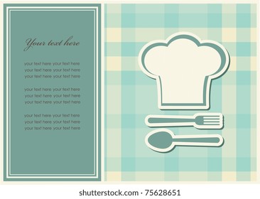 cute menu card. vector illustration