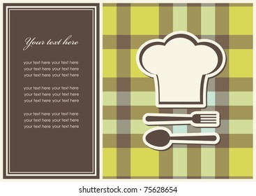 cute menu card. vector illustration
