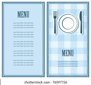 cute menu card. vector illustration