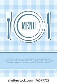 cute menu card. vector illustration