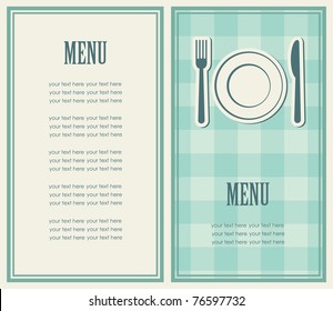 cute menu card. vector illustration