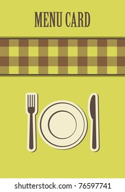 cute menu card. vector illustration