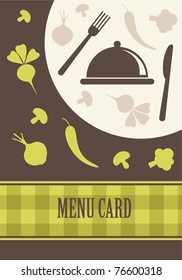 cute menu card. vector illustration