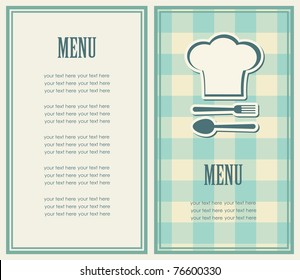 cute menu card. vector illustration