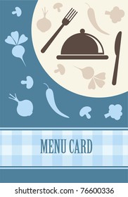 cute menu card. vector illustration