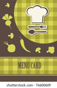 cute menu card. vector illustration