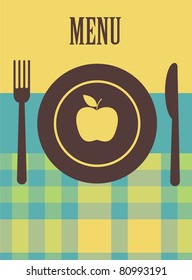 cute menu card. vector illustration
