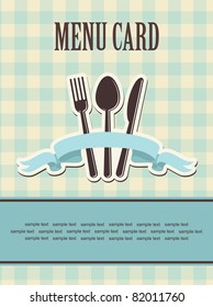 cute menu card. vector illustration