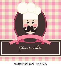 cute menu card. vector illustration