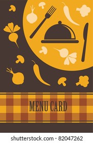 cute menu card. vector illustration