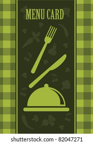 cute menu card. vector illustration