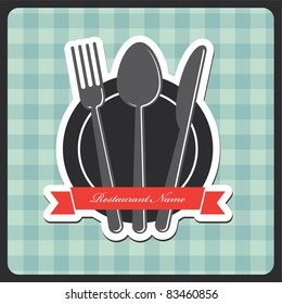 cute menu card. vector illustration