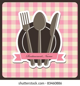 cute menu card. vector illustration