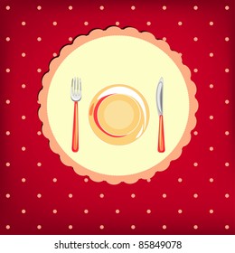 Cute menu card. Vector illustration. EPS10
