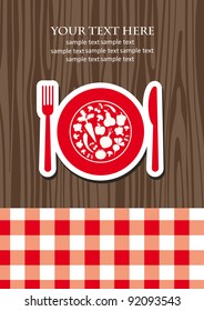 cute menu card. vector illustration
