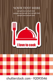 cute menu card. vector illustration