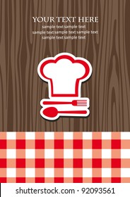 cute menu card. vector illustration