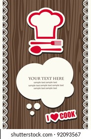 cute menu card. vector illustration