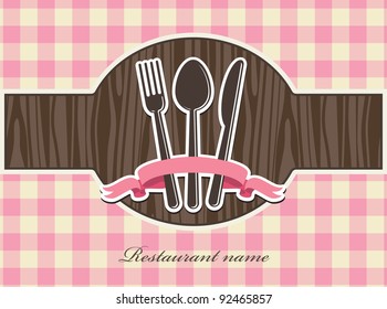 cute menu card. vector illustration