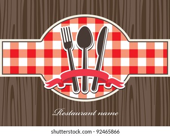 cute menu card. vector illustration