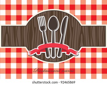 cute menu card. vector illustration