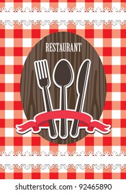 cute menu card. vector illustration