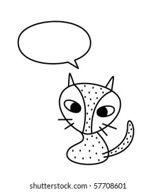 cute meow cat message