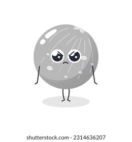 Cute mercury angry simple isolated vector image