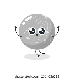 Cute mercury jump simple isolated vector image