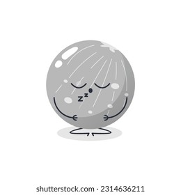 Cute mercury sleep simple isolated vector image