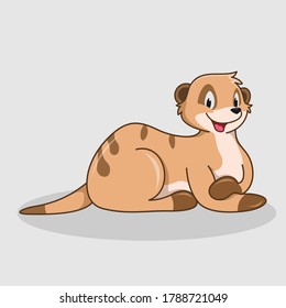 cute merkat cartoon design vector