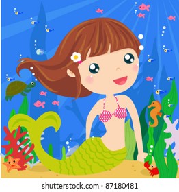 Cute mermaid