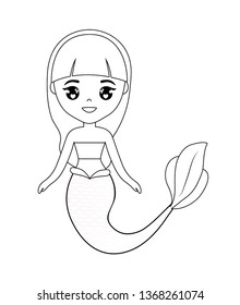 cute mermaid avatar character