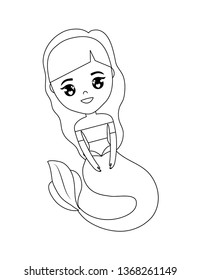 cute mermaid avatar character