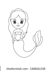 cute mermaid avatar character