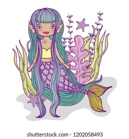 cute mermaid cartoon