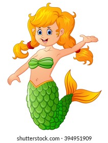 Cute mermaid cartoon