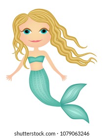 Cute mermaid character