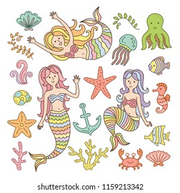 Cute Mermaid Element Collection